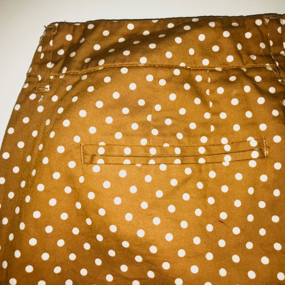 Old Navy Women’s Pixie Skinny Ankle Cropped Copper Brown White Polka Dot Pants 0 - Picture 10 of 13